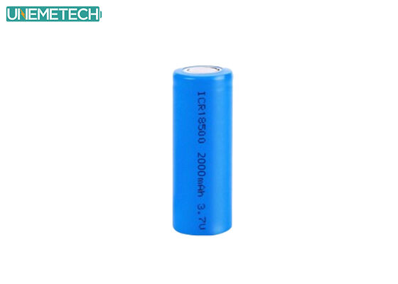 คุณภาพ  18500 3.7V 2000mAh High Capacity Cylindrical Lithium Ion Battery for Power Tools โรงงาน