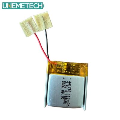 คุณภาพ  3.8V 110mAh 441718 High Voltage Polymer Lithium Ion Battery for Medical Bracelet โรงงาน