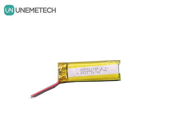 3.7V 100mAh 301235 แบตเตอรี่พอลิเมอร์ลิตียมแบบชาร์จใหม่ สําหรับอุปกรณ์อิเล็กทรอนิกส์ผู้บริโภค