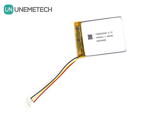3.7V 450mAh แบตเตอรี่โพลีเมอร์ไอออนลิตยูมแบบชาร์จใหม่ 423040 สําหรับสินค้าดิจิตอล 3C
