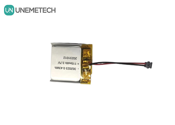 ขายปลีก แบตเตอรี่ Lipo ที่สามารถรีชาร์จได้ 352023 3.7V 115mAh แบตเตอรี่ Li-ion Polymer สําหรับ GPS Tracker