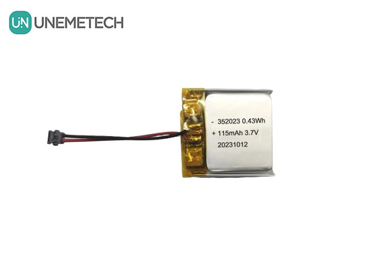 ขายปลีก แบตเตอรี่ Lipo ที่สามารถรีชาร์จได้ 352023 3.7V 115mAh แบตเตอรี่ Li-ion Polymer สําหรับ GPS Tracker