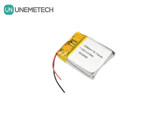 3.8V 441718 แบตเตอรี่โพลีเมอร์ลิตিয়ামไอออนความดันสูง 110mAh สําหรับสายแขนทางการแพทย์