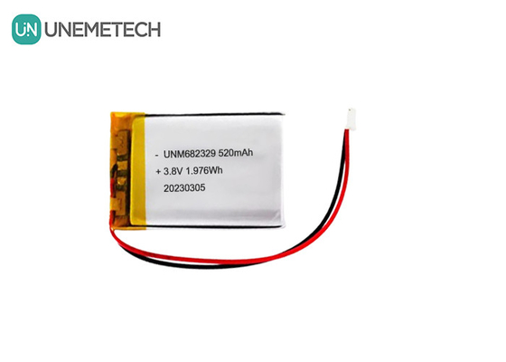 CE 4.35V แบตเตอรี่ลิตยูมแรงดันสูง 682329 520mAh แบตเตอรี่ลิตยูมไอออน 3.8V