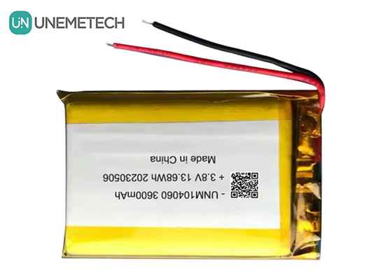 UNEMETECH 4.35V แบตเตอรี่ Lipo ความดันสูง 104060 3.8V 3600mAh แบตเตอรี่ Lithium Ion Polymer