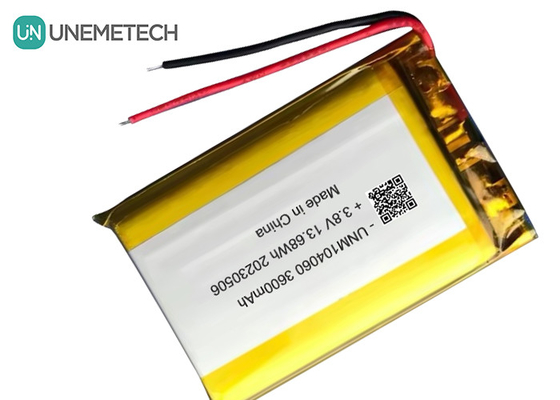 UNEMETECH 4.35V แบตเตอรี่ Lipo ความดันสูง 104060 3.8V 3600mAh แบตเตอรี่ Lithium Ion Polymer