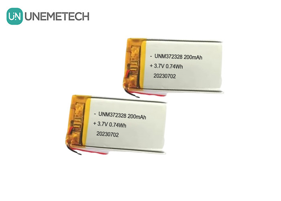 3แบตเตอรี่ Lipo ชาร์จใหม่ขนาด.7V 372328 3.7V แบตเตอรี่ Li-ion Polymer ขนาด 200mAh สําหรับสินค้าอิเล็กทรอนิกส์