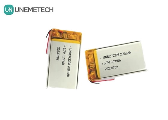 3แบตเตอรี่ Lipo ชาร์จใหม่ขนาด.7V 372328 3.7V แบตเตอรี่ Li-ion Polymer ขนาด 200mAh สําหรับสินค้าอิเล็กทรอนิกส์