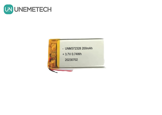 3แบตเตอรี่ Lipo ชาร์จใหม่ขนาด.7V 372328 3.7V แบตเตอรี่ Li-ion Polymer ขนาด 200mAh สําหรับสินค้าอิเล็กทรอนิกส์