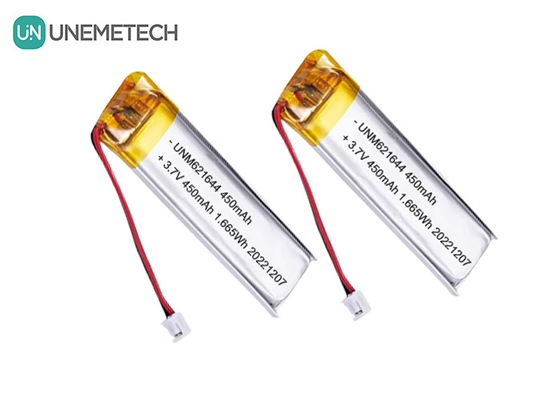 UNEMETECH 3.7V 450mAh แบตเตอรี่ Lipo สามารถชาร์จใหม่ได้ตามความต้องการ 621644 สําหรับปากกาอิเล็กทรอนิกส์