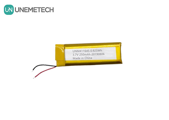 3.7V 250mAh แบตเตอรี่ Li-พอลิเมอร์ 411645 / LiPo แบตเตอรี่ชาร์จใหม่สําหรับเครื่อง POS