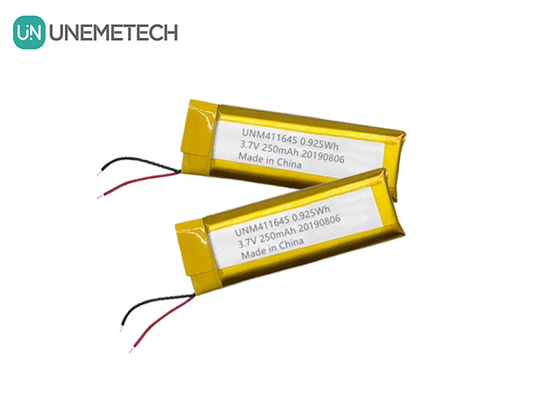3.7V 250mAh แบตเตอรี่ Li-พอลิเมอร์ 411645 / LiPo แบตเตอรี่ชาร์จใหม่สําหรับเครื่อง POS