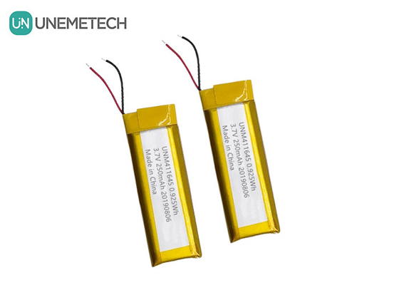 3.7V 250mAh แบตเตอรี่ Li-พอลิเมอร์ 411645 / LiPo แบตเตอรี่ชาร์จใหม่สําหรับเครื่อง POS