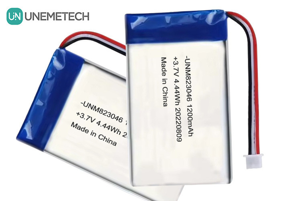 แบตเตอรี่พอลิเมอร์ลิตยูมแบบชาร์จใหม่ 3.7 V 1200mah 4.44 Wh 823046 แบตเตอรี่พอลิเมอร์กระเป๋า