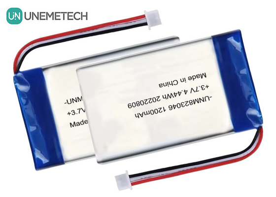 แบตเตอรี่พอลิเมอร์ลิตยูมแบบชาร์จใหม่ 3.7 V 1200mah 4.44 Wh 823046 แบตเตอรี่พอลิเมอร์กระเป๋า