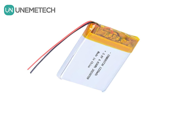 OEM 4.35V แบตเตอรี่พอลิเมอร์ลิตยูมความแรงสูง 1220mAh 683736 กับอายุการใช้งานยาว