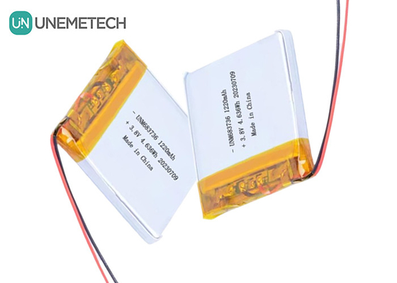 OEM 4.35V แบตเตอรี่พอลิเมอร์ลิตยูมความแรงสูง 1220mAh 683736 กับอายุการใช้งานยาว