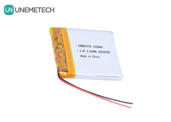 OEM 4.35V แบตเตอรี่พอลิเมอร์ลิตยูมความแรงสูง 1220mAh 683736 กับอายุการใช้งานยาว