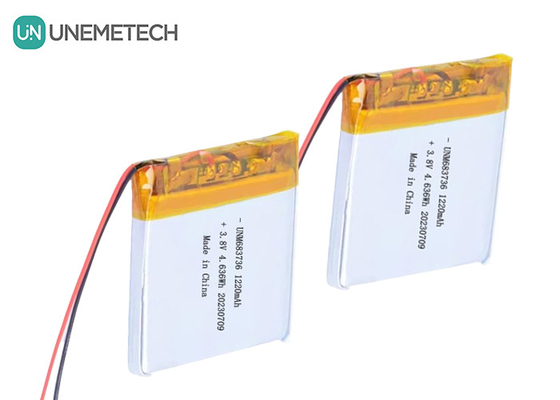 OEM 4.35V แบตเตอรี่พอลิเมอร์ลิตยูมความแรงสูง 1220mAh 683736 กับอายุการใช้งานยาว