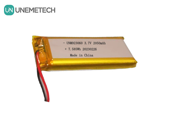 ประจําชีวิตระยะยาว Lipo แบตเตอรี่แพ็ค 3.7V 2050mAh 923060 สําหรับสินค้าดิจิตอล