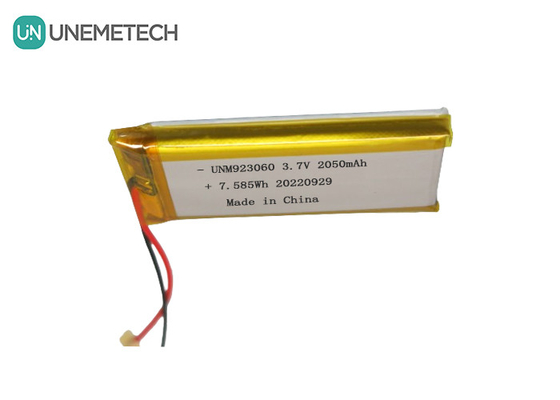 ประจําชีวิตระยะยาว Lipo แบตเตอรี่แพ็ค 3.7V 2050mAh 923060 สําหรับสินค้าดิจิตอล