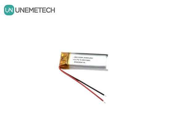 UNEMETECH แบตเตอรี่ LiPo ขนาด 230mAh แบตเตอรี่พอลิเมอร์ลิตยู 3.7V แบตเตอรี่ 851228 สําหรับปากการีโมทคอนโทรล