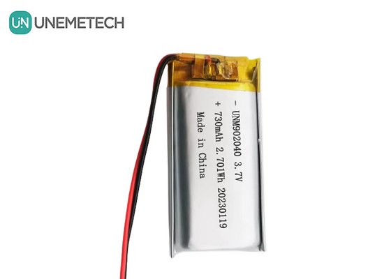 UL1642 ใบรับรอง แบตเตอรี่ Lipo สามารถชาร์จใหม่ได้ 902040 3.7V 730mAh สําหรับอุปกรณ์มือถือ