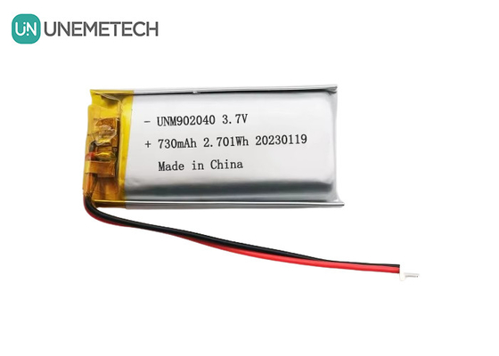 UL1642 ใบรับรอง แบตเตอรี่ Lipo สามารถชาร์จใหม่ได้ 902040 3.7V 730mAh สําหรับอุปกรณ์มือถือ