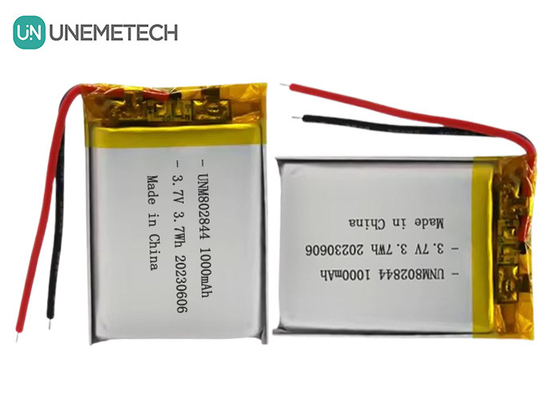 3.7V แบตเตอรี่ลิตยูไอนแบบชาร์จใหม่ 1000mAh 802844 แบตเตอรี่ลิตยูโพลีเมอร์สําหรับอุปกรณ์ครัวเรือนขนาดเล็ก