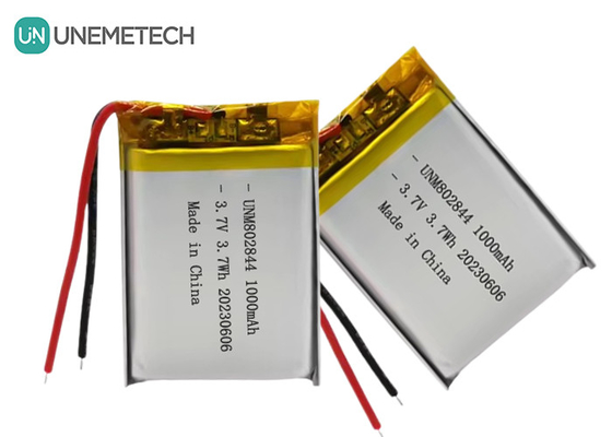3.7V แบตเตอรี่ลิตยูไอนแบบชาร์จใหม่ 1000mAh 802844 แบตเตอรี่ลิตยูโพลีเมอร์สําหรับอุปกรณ์ครัวเรือนขนาดเล็ก