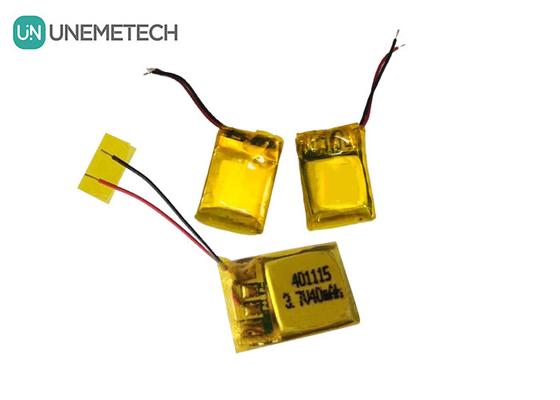 UNEMETECH 401115 แบตเตอรี่ลิธีียมพอลิเมอร์แบบชาร์จใหม่ / แบตเตอรี่หูฟัง 3.7V 40mAh