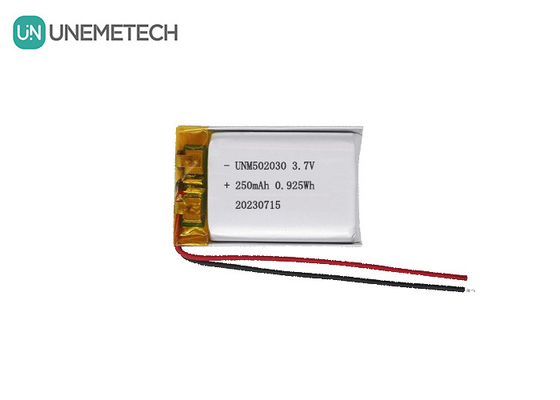 UNEMETECH 3.7V 250mAh แบตเตอรี่พอลิเมอร์ลิตียมแบบชาร์จใหม่ 502030 สําหรับอุปกรณ์ความงาม