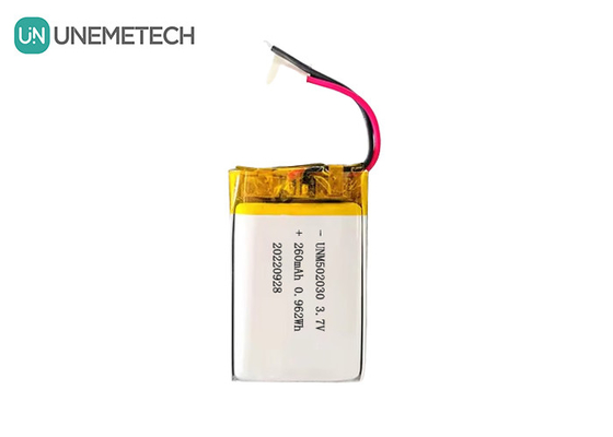 แบตเตอรี่ Lipo ชาร์จใหม่ 502030 / 3.7V 260mAh แบตเตอรี่พอลิเมอร์ลิตียมขนาดเล็กตามสั่ง