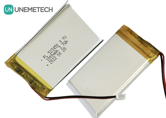 MSDS อนุมัติ 3.7V แบตเตอรี่โพลีเมอร์ลิตিয়ামไอออน 1000mAh 523450 สําหรับการใช้งานในบ้าน