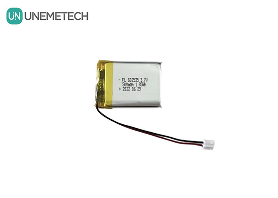 ระยะเวลาใช้งานยาว 3.7V 500mAh แบตเตอรี่ Li Polymer แบบชาร์จใหม่ 602535 สําหรับสินค้าดิจิตอล