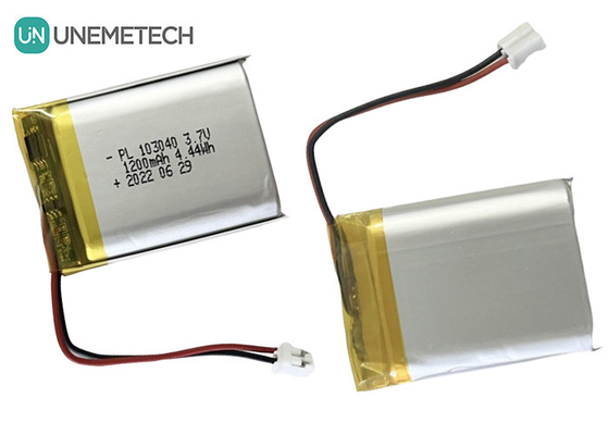 1200mAh แบตเตอรี่ Li-ion Polymer 3.7V สําหรับเครื่องอิเล็กทรอนิกส์