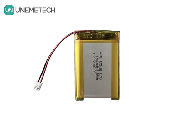 UNEMETECH 1.5A แบตเตอรี่ Li-พอลิเมอร์ที่สามารถชาร์จใหม่ได้ 803450 / 3.7V แบตเตอรี่พอลิเมอร์ลิตியம்ไอออน 1500mAh