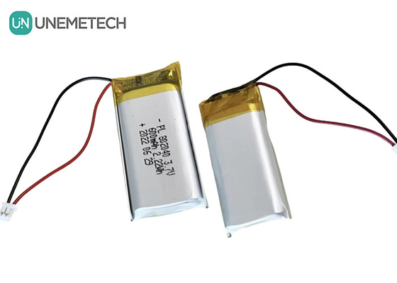 3.7V 600mAh แบตเตอรี่ Li Polymer สามารถชาร์จใหม่ได้ 802040 สําหรับสินค้าอิเล็กทรอนิกส์
