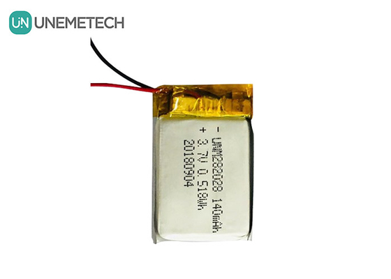 แบตเตอรี่ลิโปอัตโนมัติต่ํา 282028 / 3.7V แบตเตอรี่พอลิเมอร์ลิตียม 140mAh สําหรับอุปกรณ์ที่ใส่ได้