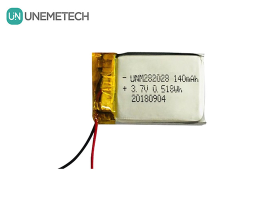 แบตเตอรี่ลิโปอัตโนมัติต่ํา 282028 / 3.7V แบตเตอรี่พอลิเมอร์ลิตียม 140mAh สําหรับอุปกรณ์ที่ใส่ได้