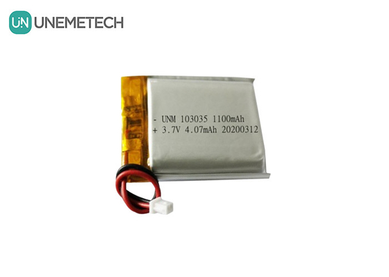 UNEMETECH 3.7V 1100mAh แบตเตอรี่พอลิเมอร์ลิตยู / อายุจักรยานยาว แบตเตอรี่ Lipo ชาร์จใหม่ 103035