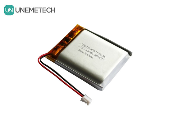 UNEMETECH 3.7V 1100mAh แบตเตอรี่พอลิเมอร์ลิตยู / อายุจักรยานยาว แบตเตอรี่ Lipo ชาร์จใหม่ 103035