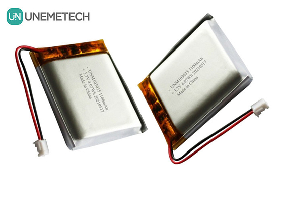 UNEMETECH 3.7V 1100mAh แบตเตอรี่พอลิเมอร์ลิตยู / อายุจักรยานยาว แบตเตอรี่ Lipo ชาร์จใหม่ 103035