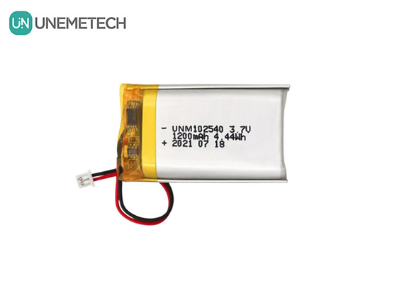 แบตเตอรี่พอลิเมอร์ลิตียมที่กําหนดเอง 102540 3.7V 1200mAh แบตเตอรี่ Li-Po สําหรับอุปกรณ์ความงาม