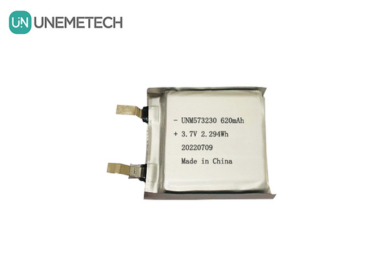 1C การออกกําลังปัจจุบัน ลิทธิียมพอลิเมอร์ พาเวอร์แพ็ค 573230 620mAh 3.7V ปรับแต่ง LiPo แบตเตอรี่แพ็ค