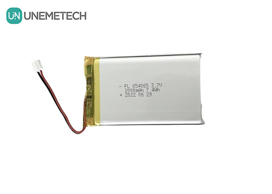 2000mAh 3.7V แบตเตอรี่พอลิเมอร์ลิตียมแบบชาร์จใหม่ 654065 สําหรับของเล่นอิเล็กทรอนิกส์