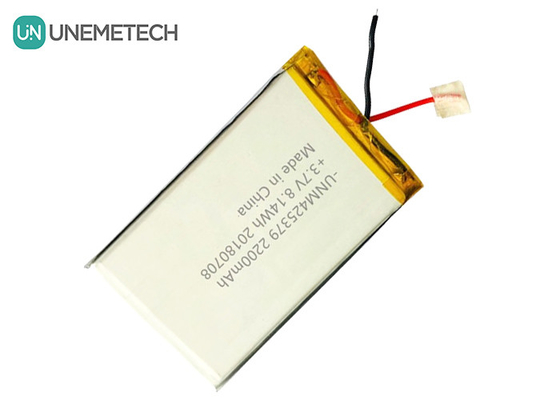 แบตเตอรี่แบ่งพลังงาน แบตเตอรี่พอลิเมอร์ลิตียมตามสั่ง 425379 3.7V 2200mAh ด้วยเทปติด 3M