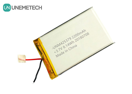 แบตเตอรี่แบ่งพลังงาน แบตเตอรี่พอลิเมอร์ลิตียมตามสั่ง 425379 3.7V 2200mAh ด้วยเทปติด 3M