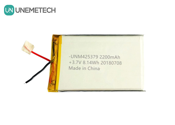 แบตเตอรี่แบ่งพลังงาน แบตเตอรี่พอลิเมอร์ลิตียมตามสั่ง 425379 3.7V 2200mAh ด้วยเทปติด 3M