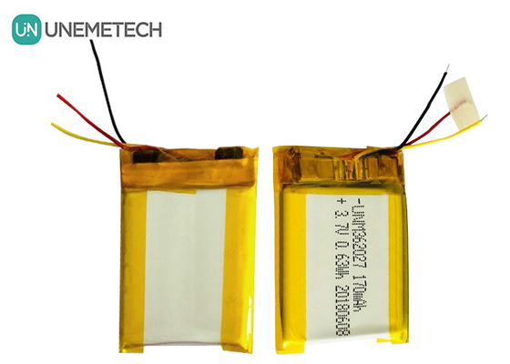 เงิน 3.7V 170mAh แบตเตอรี่ Li-polyer ที่กําหนดเอง 362027 สําหรับเครื่องพิมพ์พกพา